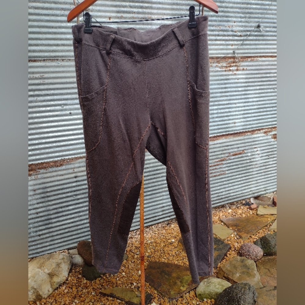 Sticky Seat cotton pull on breeches size XL in coacoa brown
